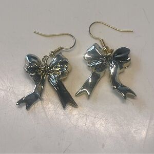 Vintage Christmas Bow Earrings Handcrafted